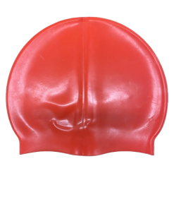 Plain Red Silicone Swim Cap