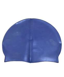Plain Navy Silicone Swim Cap