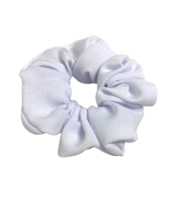 Plain White Scrunchie